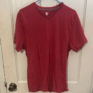 Men's Red V-Neck T-Shirt